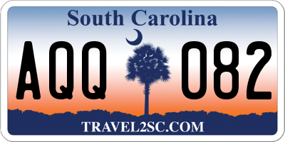 SC license plate AQQ082