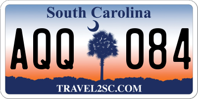 SC license plate AQQ084
