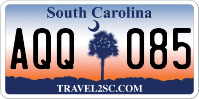SC license plate AQQ085