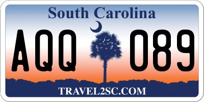 SC license plate AQQ089