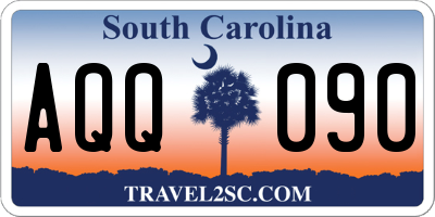 SC license plate AQQ090