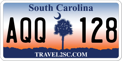 SC license plate AQQ128