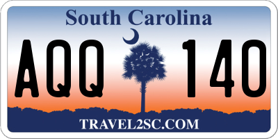 SC license plate AQQ140