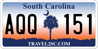 SC license plate AQQ151