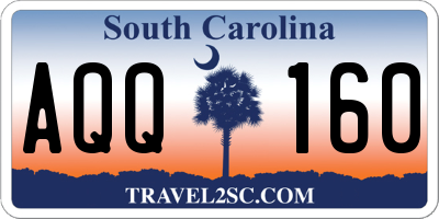 SC license plate AQQ160
