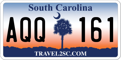 SC license plate AQQ161