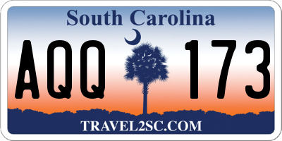 SC license plate AQQ173