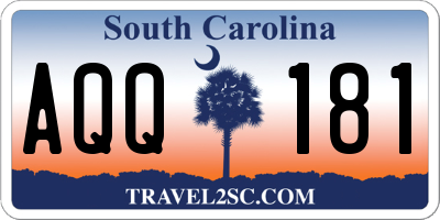 SC license plate AQQ181