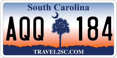 SC license plate AQQ184