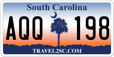 SC license plate AQQ198