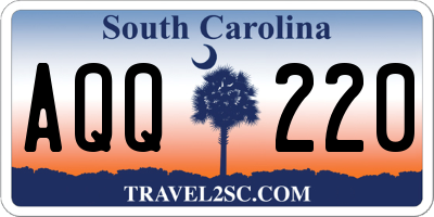 SC license plate AQQ220