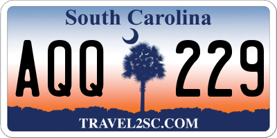 SC license plate AQQ229