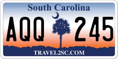 SC license plate AQQ245