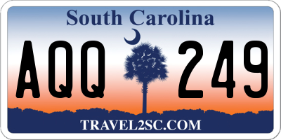 SC license plate AQQ249