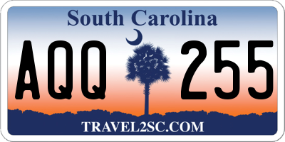SC license plate AQQ255