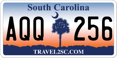 SC license plate AQQ256
