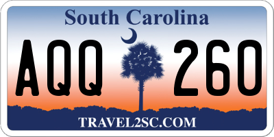 SC license plate AQQ260