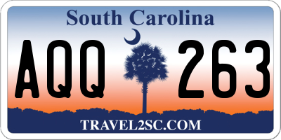SC license plate AQQ263