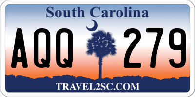 SC license plate AQQ279