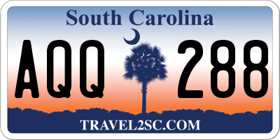 SC license plate AQQ288