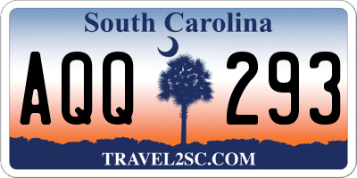 SC license plate AQQ293