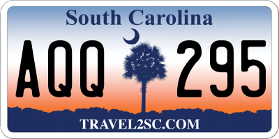 SC license plate AQQ295