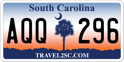 SC license plate AQQ296