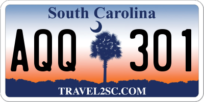 SC license plate AQQ301