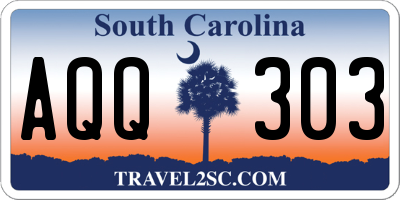 SC license plate AQQ303