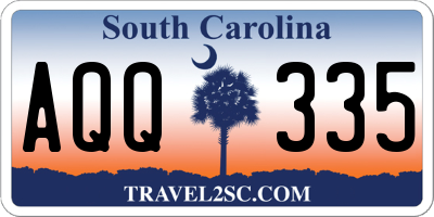 SC license plate AQQ335