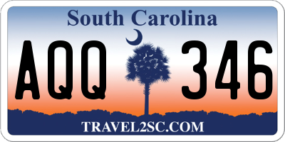 SC license plate AQQ346