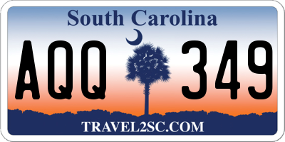 SC license plate AQQ349