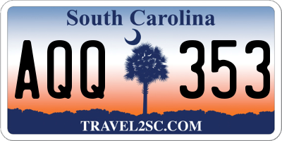 SC license plate AQQ353