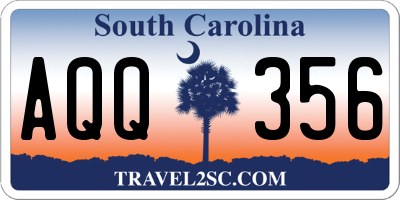 SC license plate AQQ356
