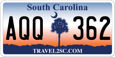 SC license plate AQQ362