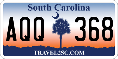 SC license plate AQQ368
