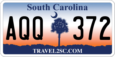 SC license plate AQQ372