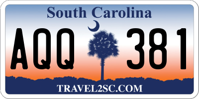 SC license plate AQQ381