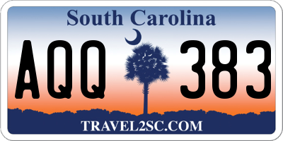 SC license plate AQQ383