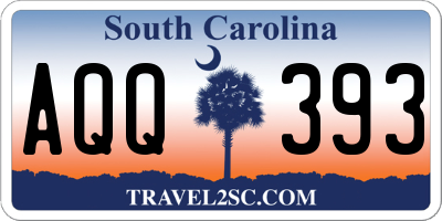 SC license plate AQQ393