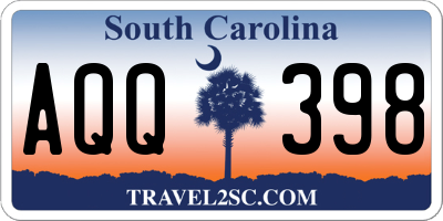 SC license plate AQQ398
