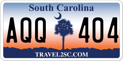SC license plate AQQ404