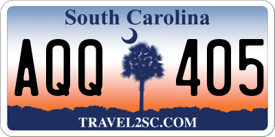 SC license plate AQQ405