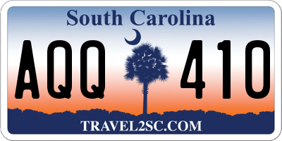 SC license plate AQQ410