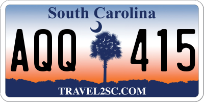 SC license plate AQQ415