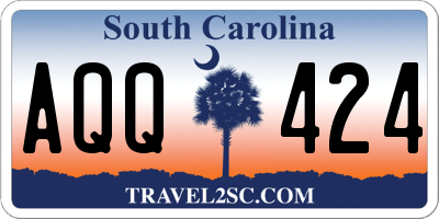 SC license plate AQQ424