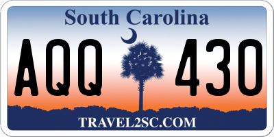 SC license plate AQQ430