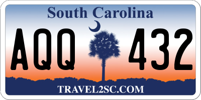 SC license plate AQQ432