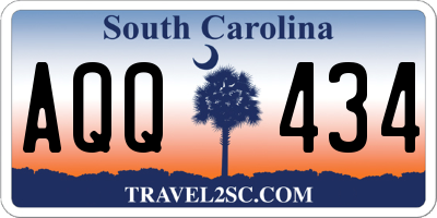 SC license plate AQQ434