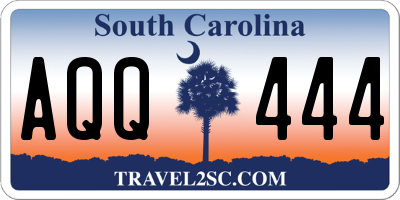 SC license plate AQQ444